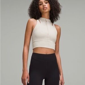 Nulux™ Cropped Half Zip Track Tank